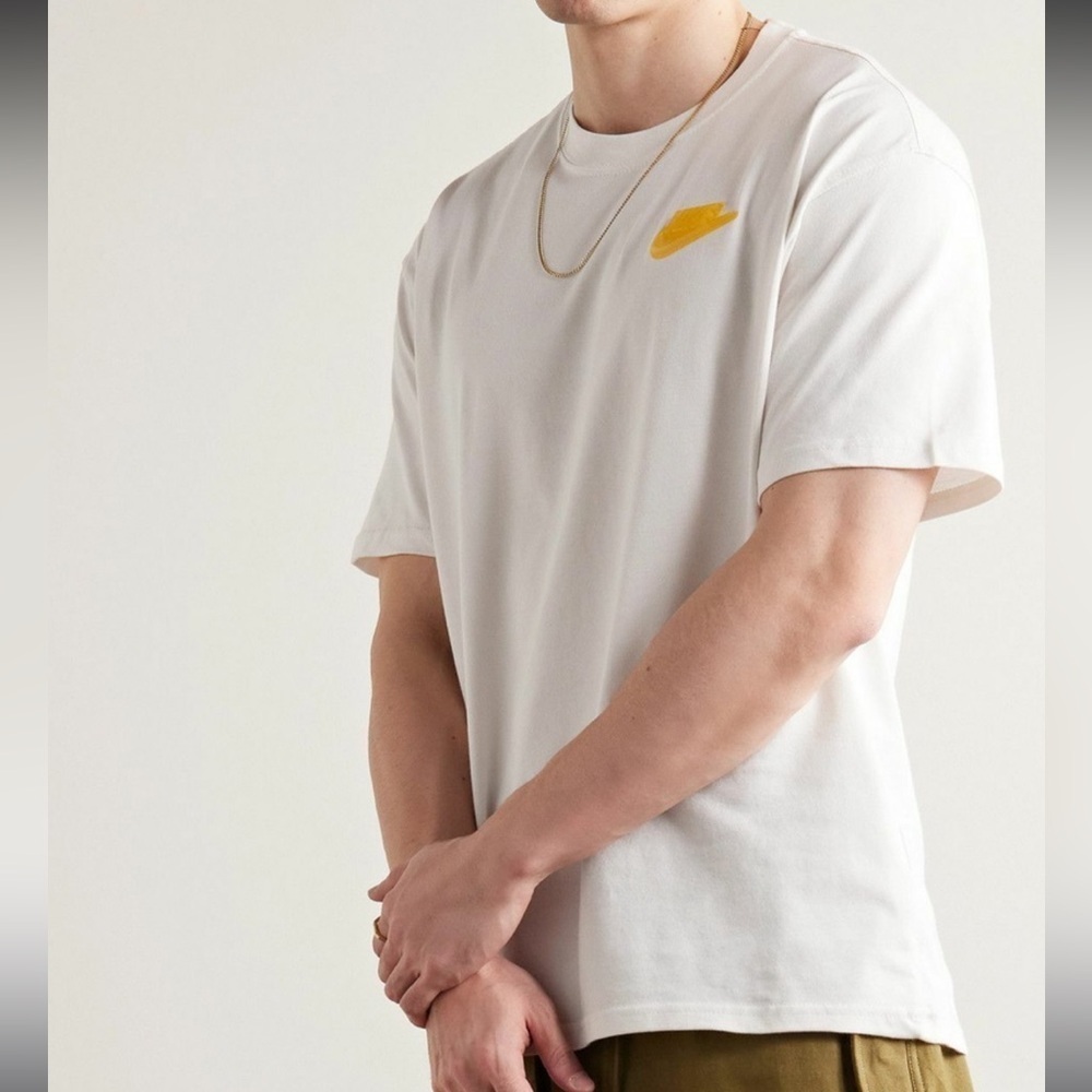 Men’s Nike - Logo-Appliquéd Printed Cotton-Jersey T-Shirt - White size M